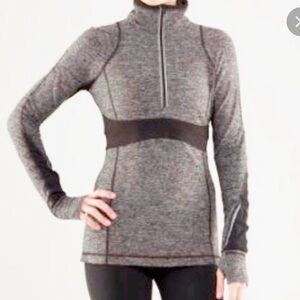 Lululemon Full Tilt Half zip pullover in heather gray